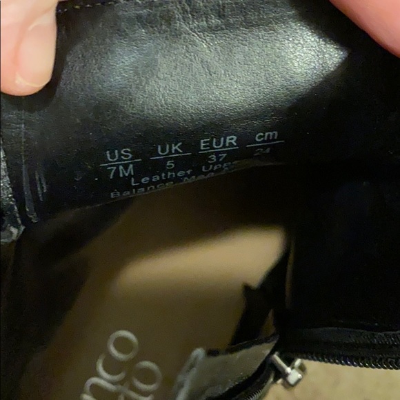 Franco Sarto black suede ankle boots. - Picture 5 of 10